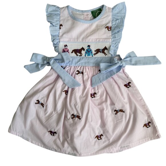 Hand Smocked Derby Horse Racing Dress | The Sage Smocking Company - Picture 1 of 4